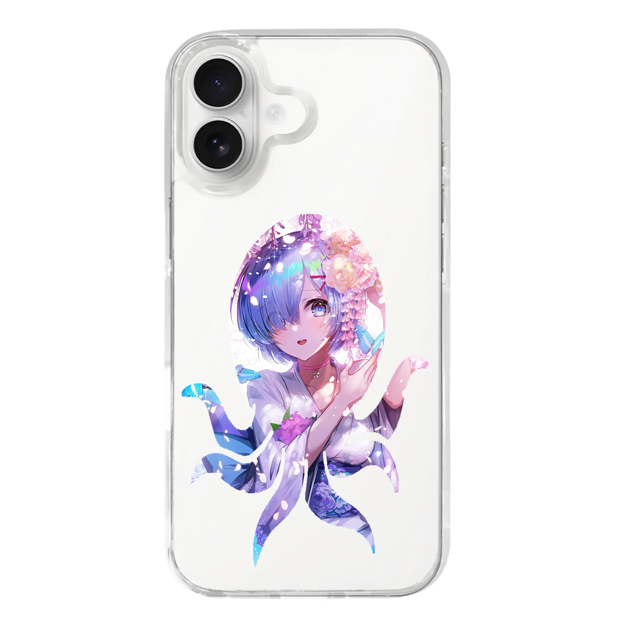 リゼロ グッズ レム - iPhone 17シリーズ 透明スマホケース – 薄型・耐衝撃・精密フィット保護カバー